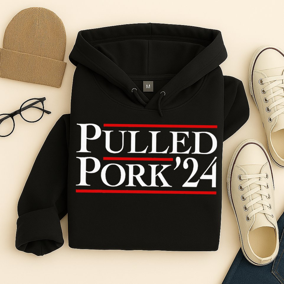 Pulled Pork 24 Funny Bbq Lover Political Slogan Humor Pun Hoodie