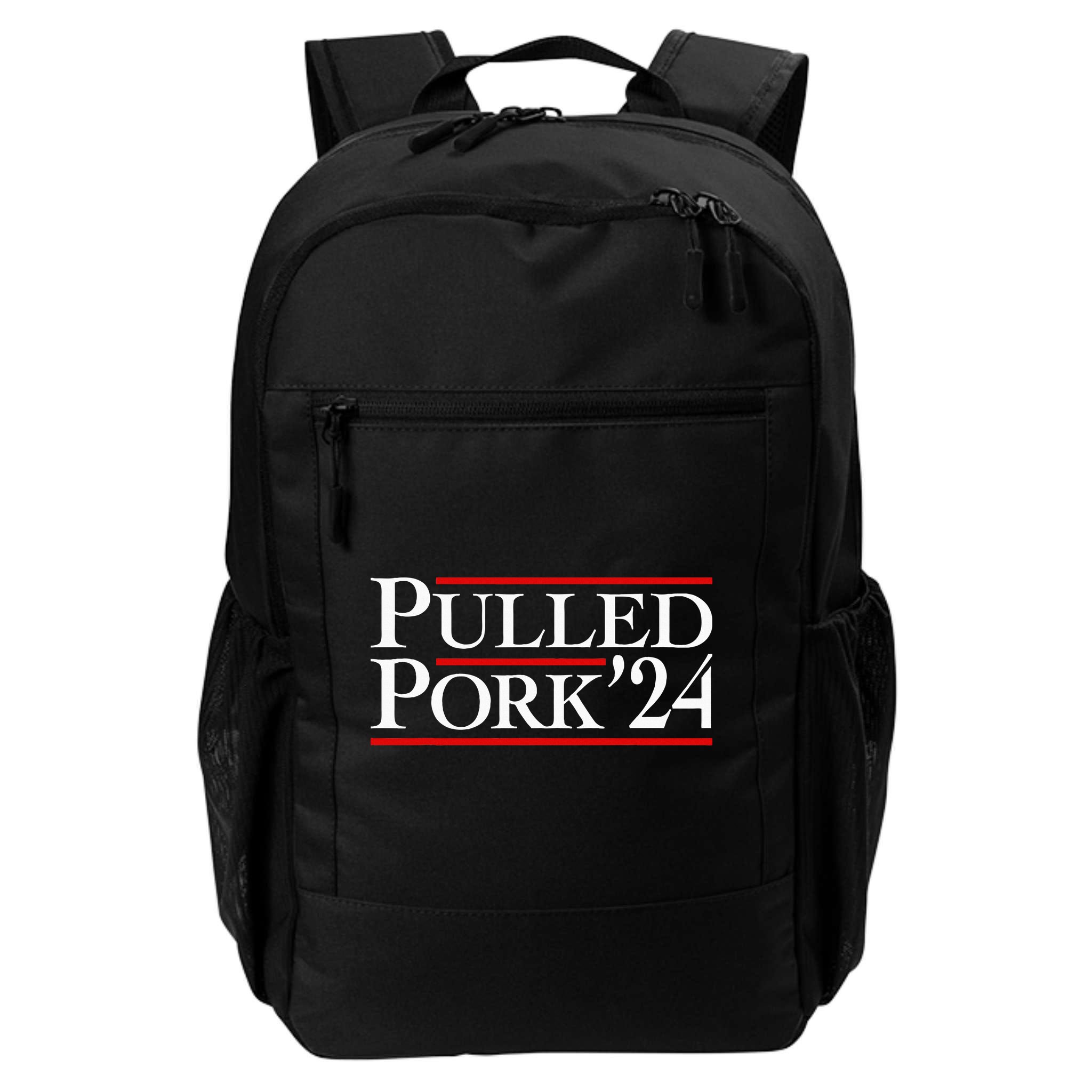 Pulled Pork 24 Funny Bbq Lover Political Slogan Humor Pun Backpack