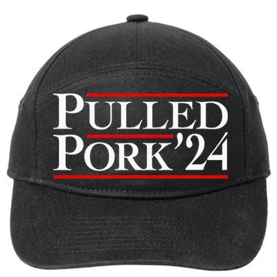 Pulled Pork 24 Funny Bbq Lover Political Slogan Humor Pun 7-Panel Snapback Hat