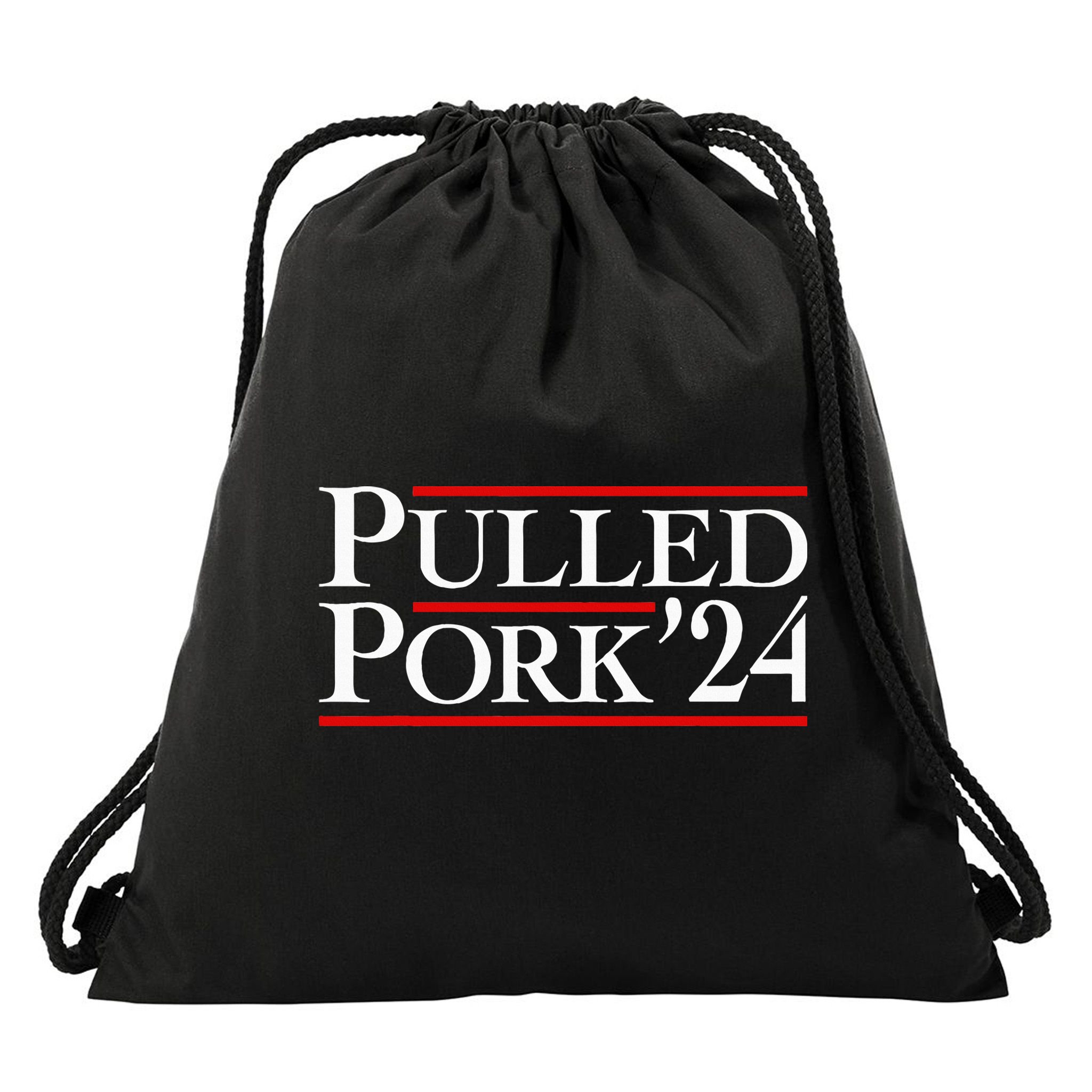 Pulled Pork 24 Funny Bbq Lover Political Slogan Humor Pun Drawstring Bag