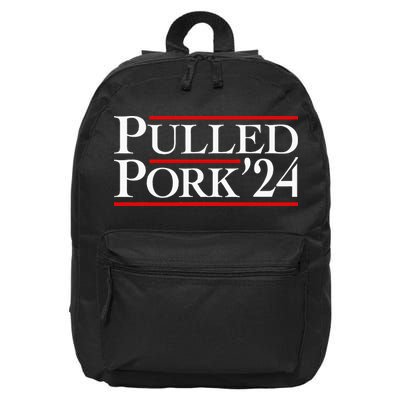 Pulled Pork 24 Funny Bbq Lover Political Slogan Humor Pun 16 in Basic Backpack