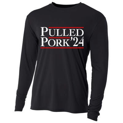 Pulled Pork 24 Funny Bbq Lover Political Slogan Humor Pun Cooling Performance Long Sleeve Crew