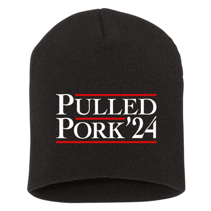 Pulled Pork 24 Funny Bbq Lover Political Slogan Humor Pun Short Acrylic Beanie