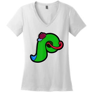 P Women's V-Neck T-Shirt