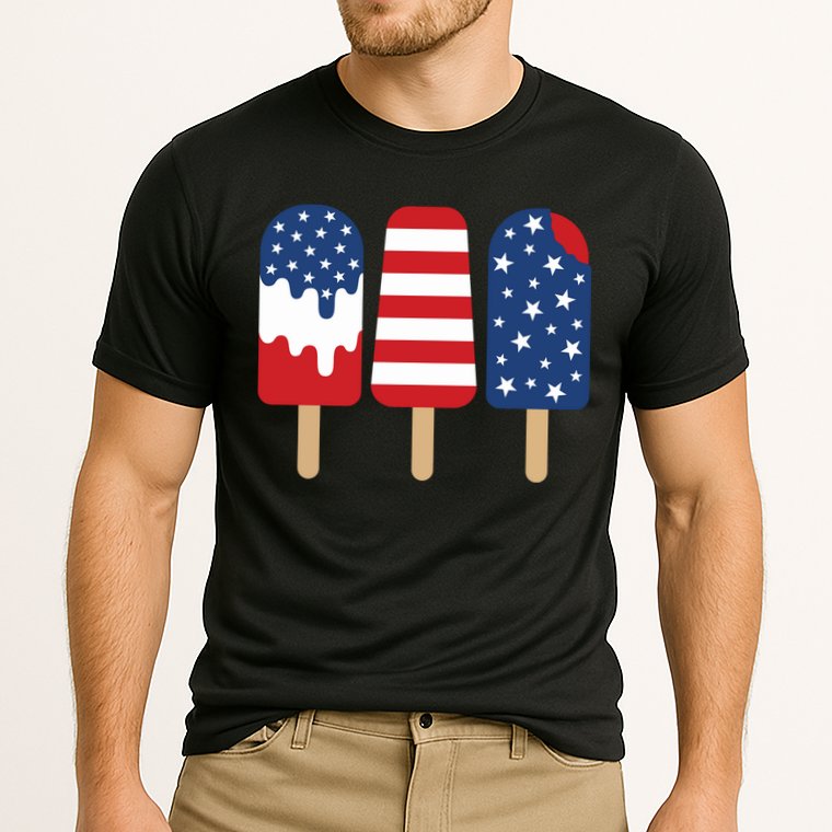 Patriotic Popsicle 4th Of July Family Performance Shirt