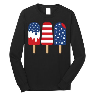 Patriotic Popsicle 4th Of July Family Long Sleeve Shirt