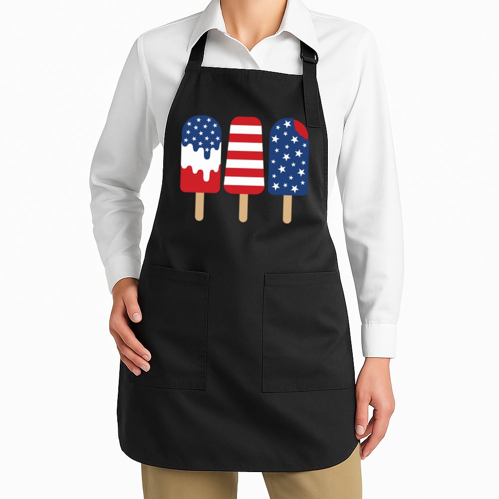 Patriotic Popsicle 4th Of July Family Apron