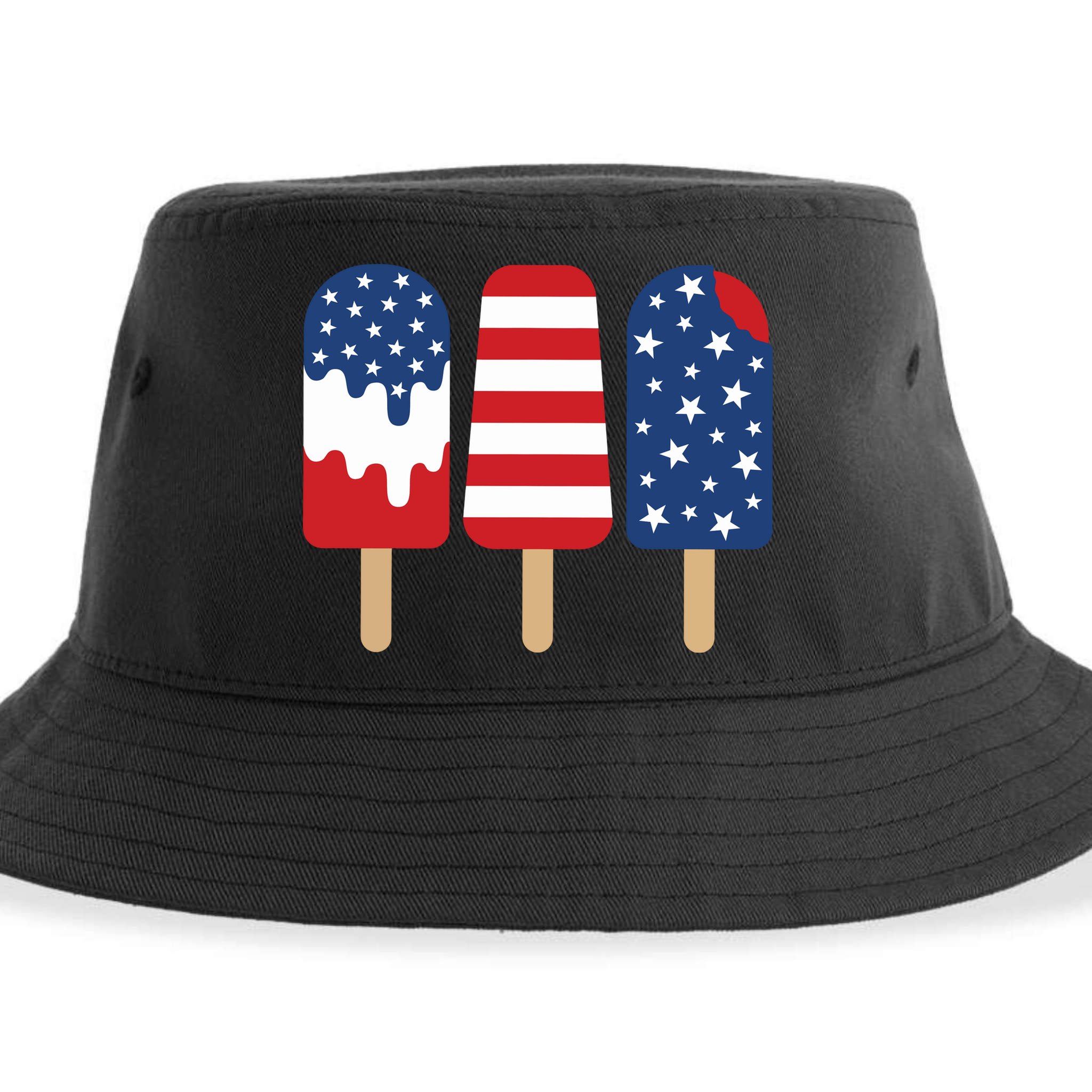 Patriotic Popsicle 4th Of July Family Sustainable Bucket Hat