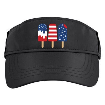 Patriotic Popsicle 4th Of July Family Adult Drive Performance Visor