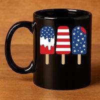 Patriotic Popsicle 4th Of July Family 11oz C Handle Ceramic Mug