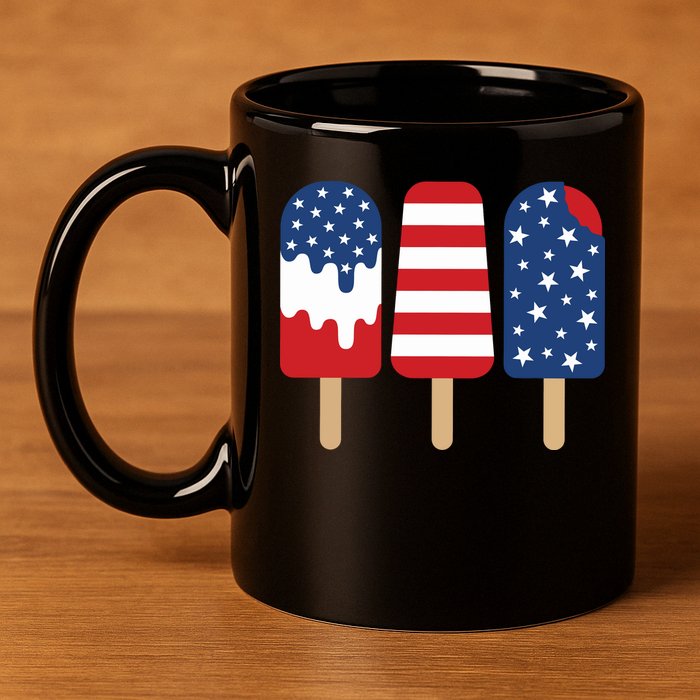 Patriotic Popsicle 4th Of July Family 11oz C Handle Ceramic Mug