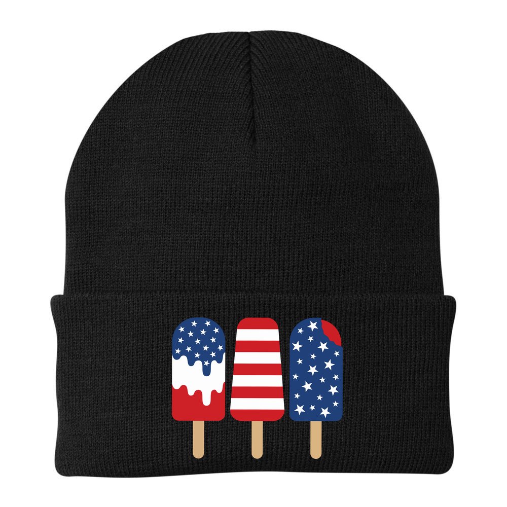 Patriotic Popsicle 4th Of July Family Beanie