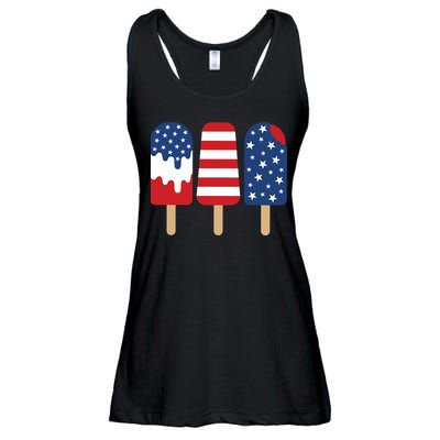 Patriotic Popsicle 4th Of July Family Ladies Essential Flowy Tank
