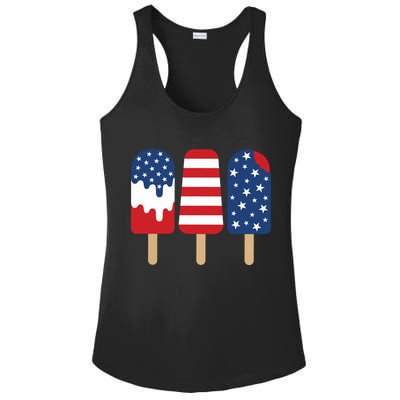 Patriotic Popsicle 4th Of July Family Ladies PosiCharge Competitor Racerback Tank