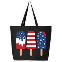 Patriotic Popsicle 4th Of July Family 25L Jumbo Tote