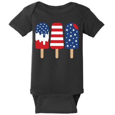 Patriotic Popsicle 4th Of July Family Baby Bodysuit
