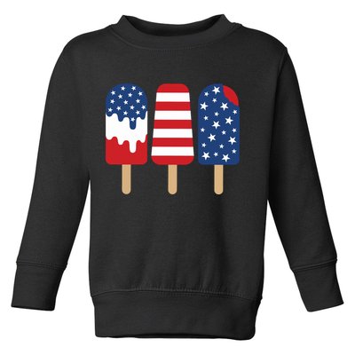 Patriotic Popsicle 4th Of July Family Toddler Sweatshirt