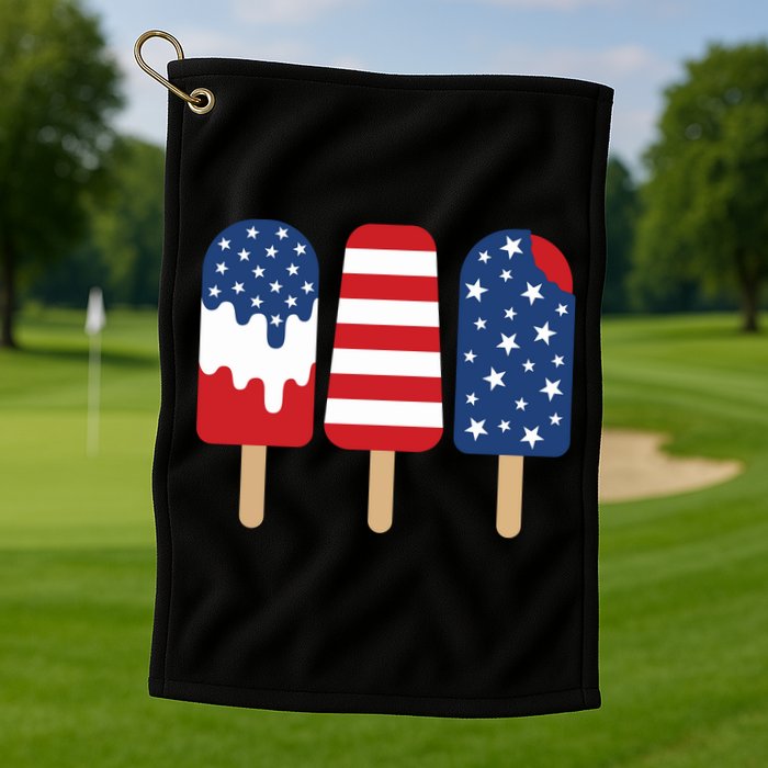 Patriotic Popsicle 4th Of July Family Golf Towel