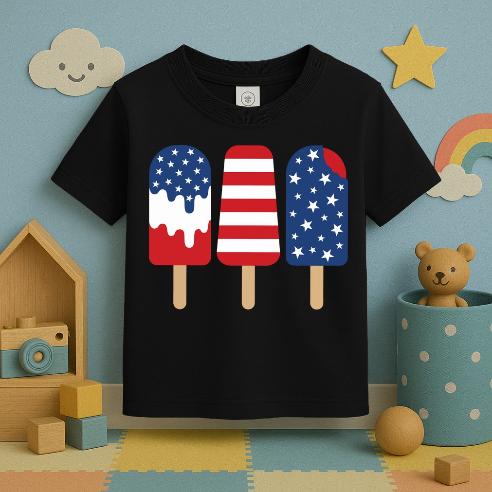 Patriotic Popsicle 4th Of July Family Toddler T-Shirt