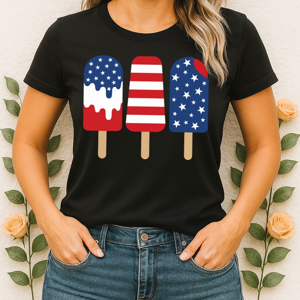 Patriotic Popsicle 4th Of July Family Womens T-Shirt