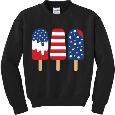 Patriotic Popsicle 4th Of July Family Kids Sweatshirt