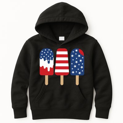 Patriotic Popsicle 4th Of July Family Kids Hoodie