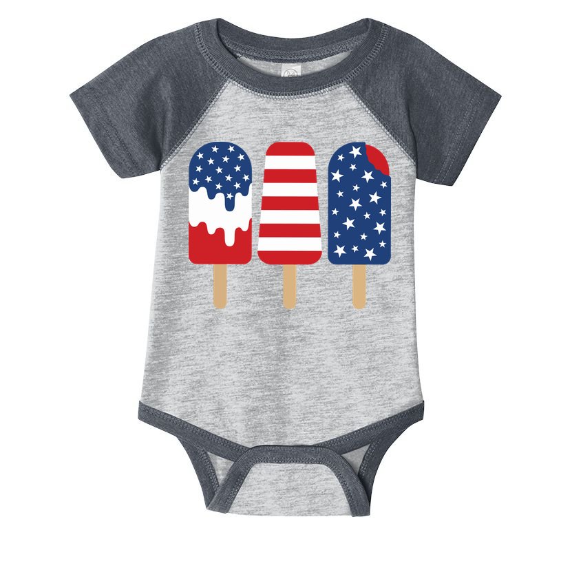 Patriotic Popsicle 4th Of July Family Infant Baby Jersey Bodysuit