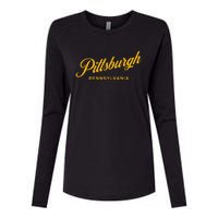 Pittsburgh Pennsylvania 412 Home Steel City Vintage Womens Cotton Relaxed Long Sleeve T-Shirt