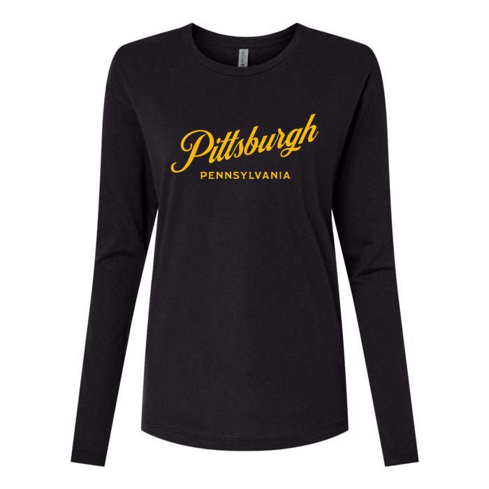 Pittsburgh Pennsylvania 412 Home Steel City Vintage Womens Cotton Relaxed Long Sleeve T-Shirt