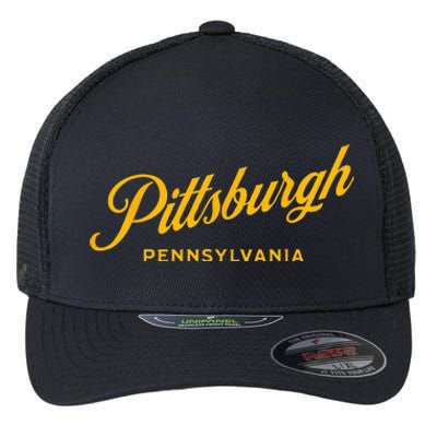 Pittsburgh Pennsylvania 412 Home Steel City Vintage Flexfit Unipanel Trucker Cap