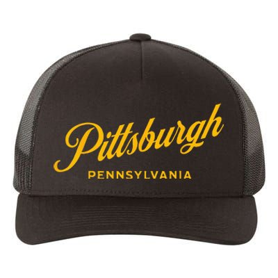 Pittsburgh Pennsylvania 412 Home Steel City Vintage Yupoong Adult 5-Panel Trucker Hat