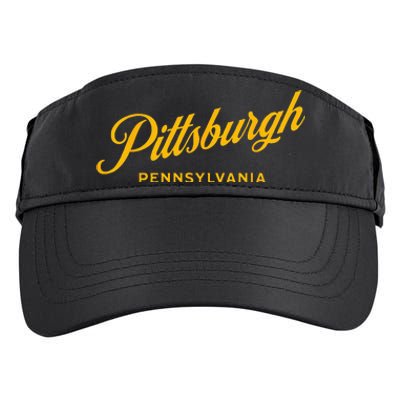 Pittsburgh Pennsylvania 412 Home Steel City Vintage Adult Drive Performance Visor