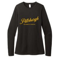 Pittsburgh Pennsylvania 412 Home Steel City Vintage Womens CVC Long Sleeve Shirt