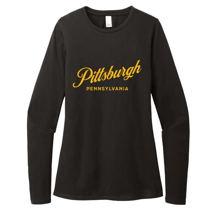 Pittsburgh Pennsylvania 412 Home Steel City Vintage Womens CVC Long Sleeve Shirt