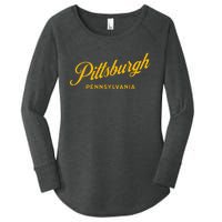 Pittsburgh Pennsylvania 412 Home Steel City Vintage Women's Perfect Tri Tunic Long Sleeve Shirt