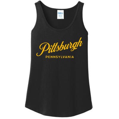 Pittsburgh Pennsylvania 412 Home Steel City Vintage Ladies Essential Tank