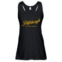 Pittsburgh Pennsylvania 412 Home Steel City Vintage Ladies Essential Flowy Tank