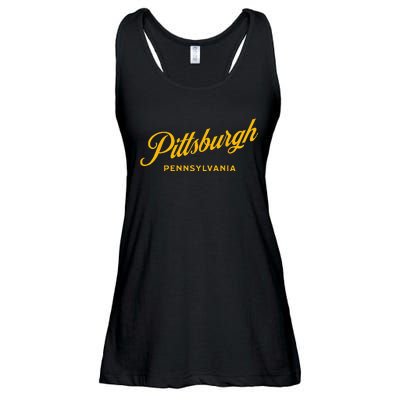 Pittsburgh Pennsylvania 412 Home Steel City Vintage Ladies Essential Flowy Tank