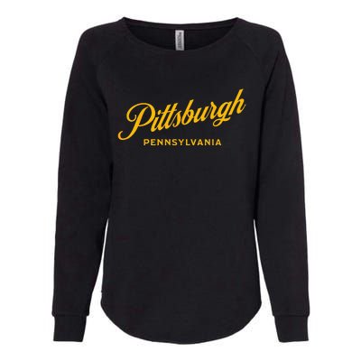 Pittsburgh Pennsylvania 412 Home Steel City Vintage Womens California Wash Sweatshirt