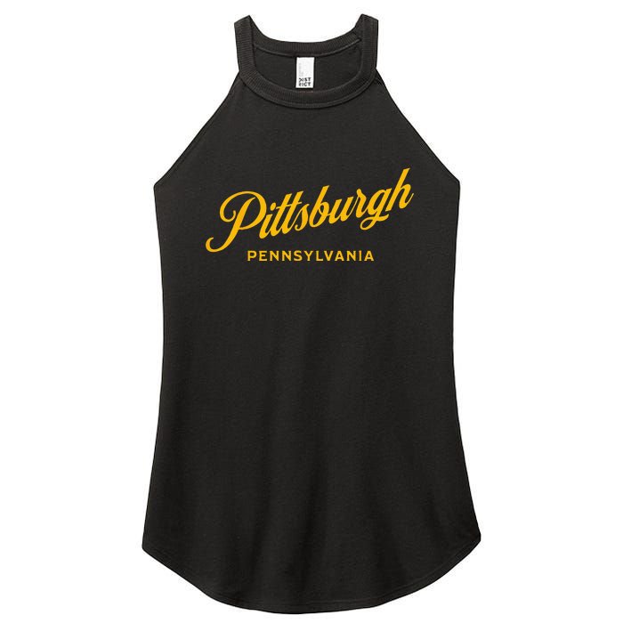 Pittsburgh Pennsylvania 412 Home Steel City Vintage Women's Perfect Tri Rocker Tank