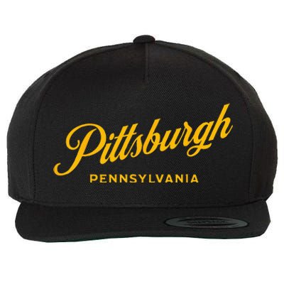 Pittsburgh Pennsylvania 412 Home Steel City Vintage Wool Snapback Cap