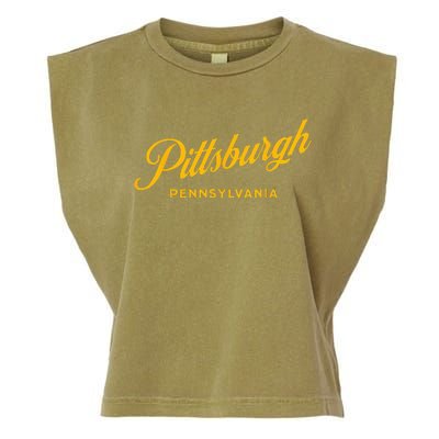 Pittsburgh Pennsylvania 412 Home Steel City Vintage Garment-Dyed Women's Muscle Tee