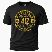 Pittsburgh Pennsylvania 412 Steel City Home Vintage Cooling Performance Crew T-Shirt