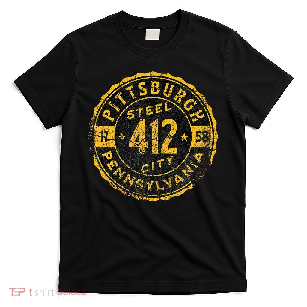 Pittsburgh Pennsylvania 412 Steel City Home Vintage T-Shirt