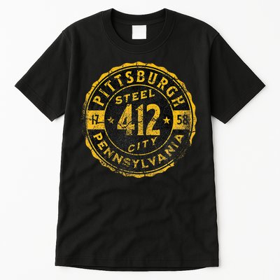 Pittsburgh Pennsylvania 412 Steel City Home Vintage Tall T-Shirt