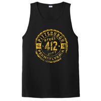 Pittsburgh Pennsylvania 412 Steel City Home Vintage PosiCharge Competitor Tank