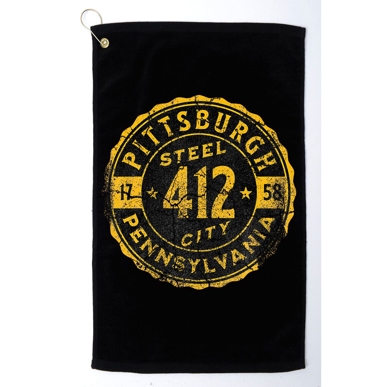 Pittsburgh Pennsylvania 412 Steel City Home Vintage Golf Towel
