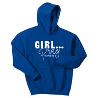 Pray Philippians 4:6 Inspirational Christian Design Great Gift Kids Hoodie