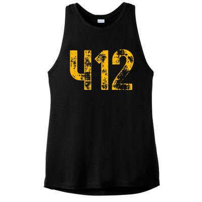 Pittsburgh Pennsylvania 412 Steel City Home Pride Ladies PosiCharge Tri-Blend Wicking Tank