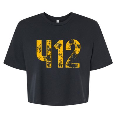 Pittsburgh Pennsylvania 412 Steel City Home Pride Bella+Canvas Jersey Crop Tee